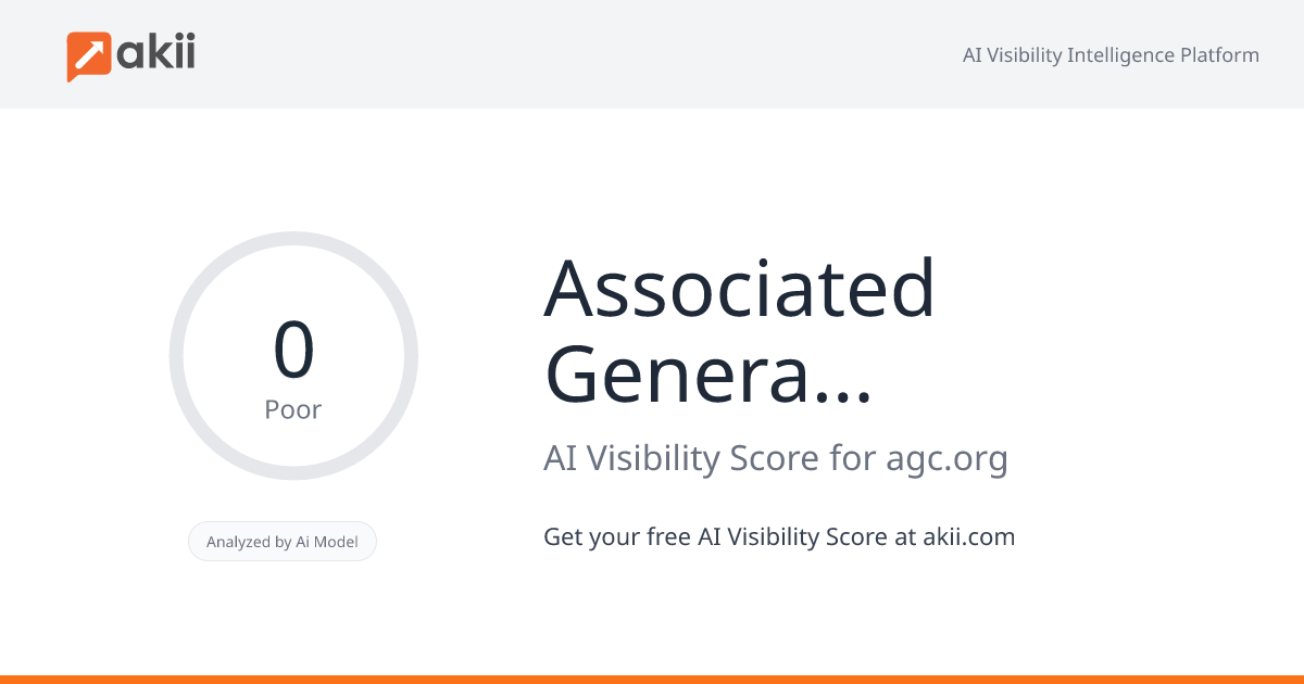 Associated General Contractors of America AI Visibility Score