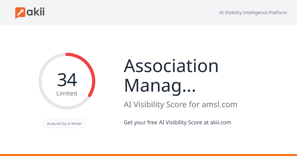 Association Management Solutions (AMS) AI Visibility Score