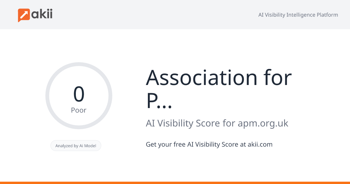 Association for Project Management AI Visibility Score