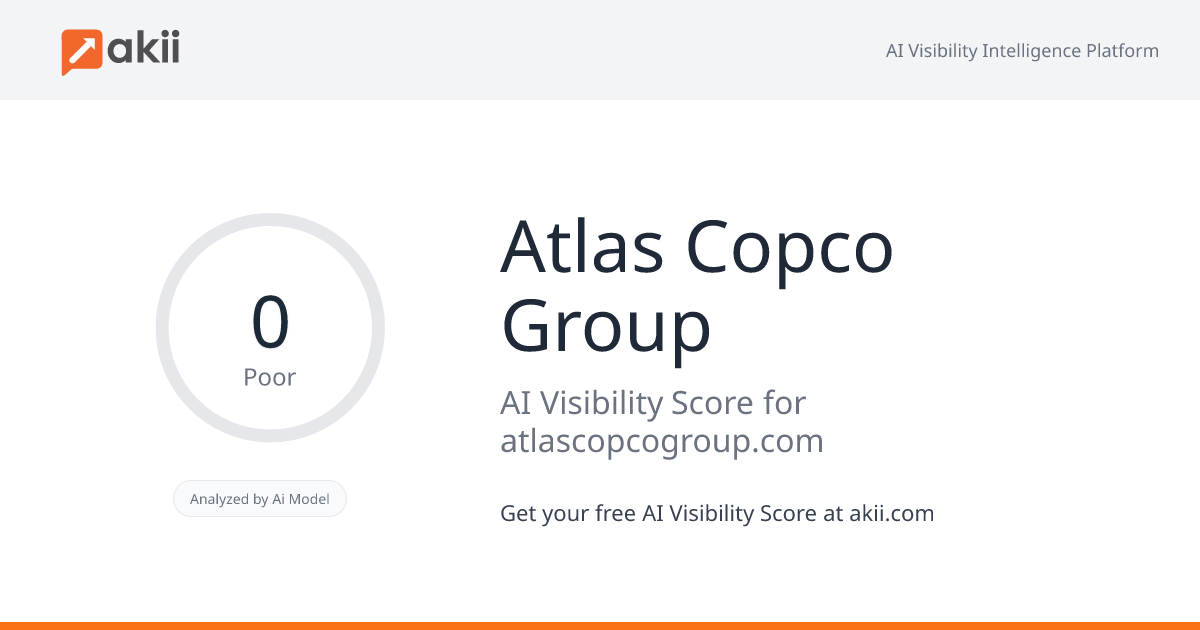 Atlas Copco Group AI Visibility Score