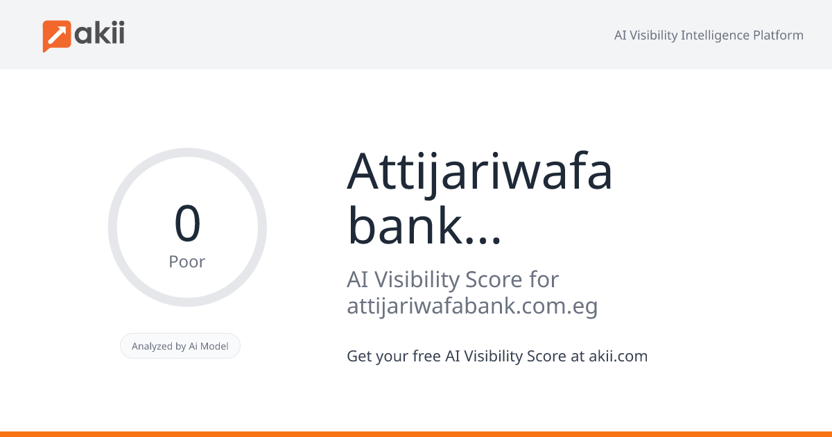 Attijariwafa bank Egypt AI Visibility Score