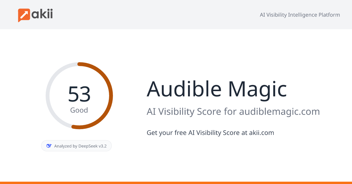 Audible Magic AI Visibility Score