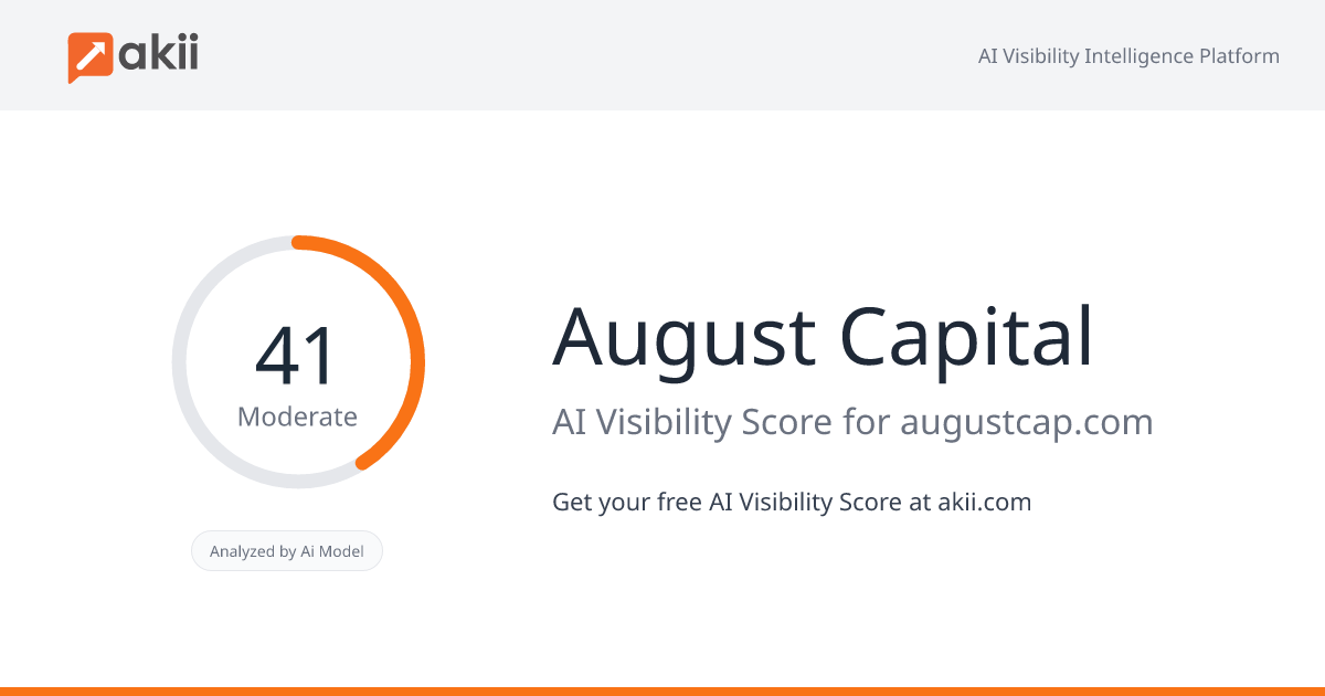 August Capital AI Visibility Score