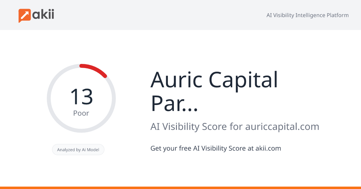 Auric Capital Partners AI Visibility Score