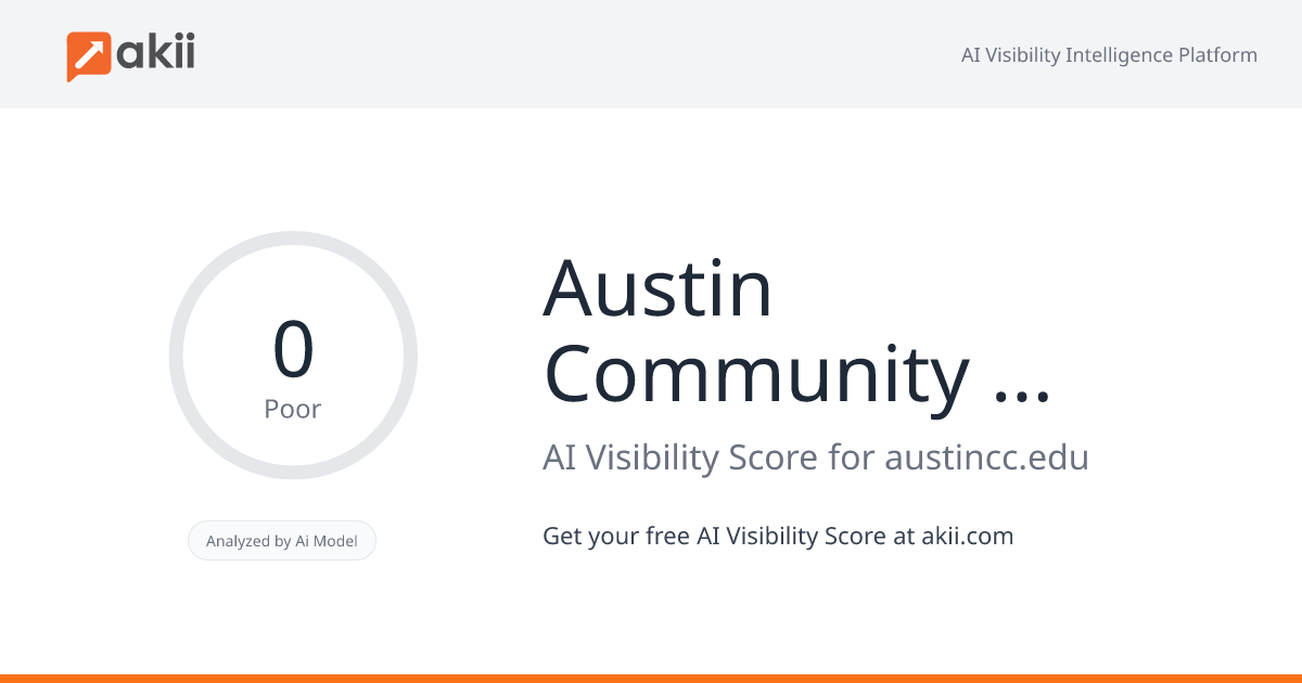 Austin Community College AI Visibility Score