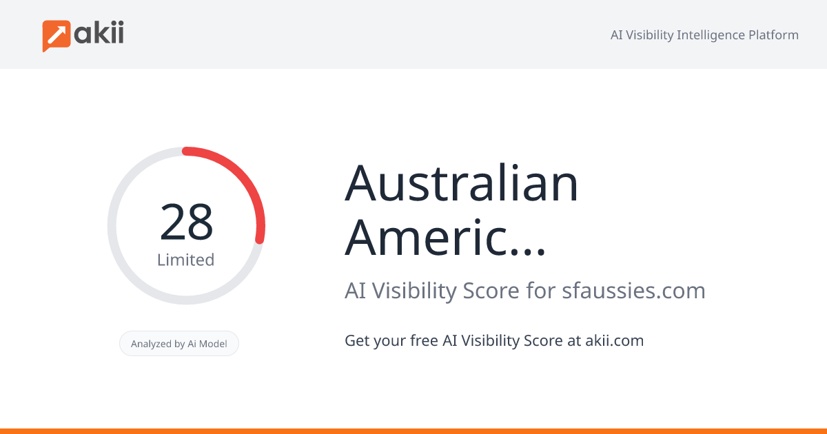 Australian American Chamber of Commerce (AACC San Francisco) AI Visibility Score