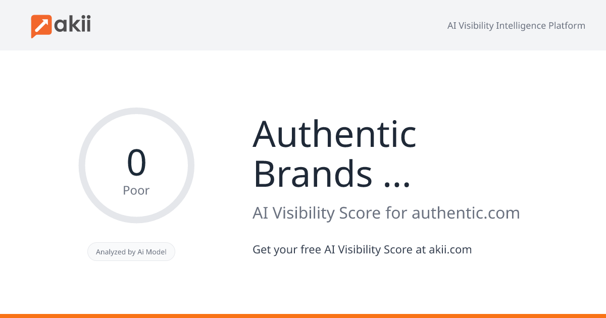 Authentic Brands Group AI Visibility Score