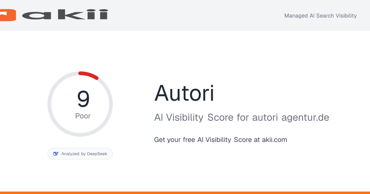Autori AI Visibility Score preview