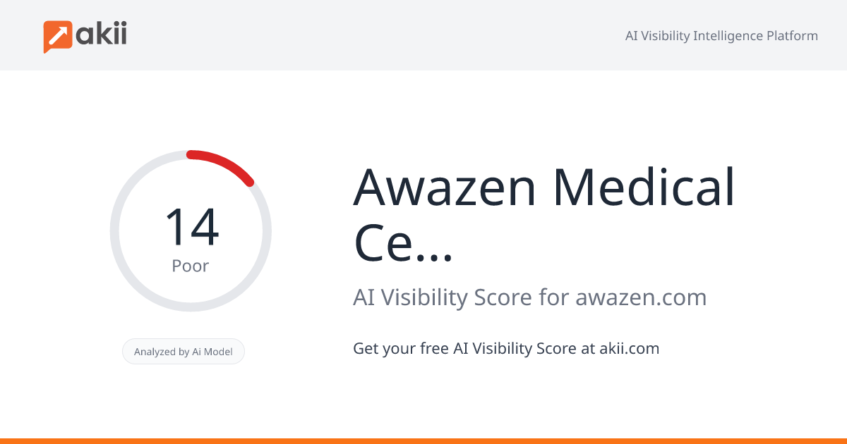 Awazen Medical Center AI Visibility Score