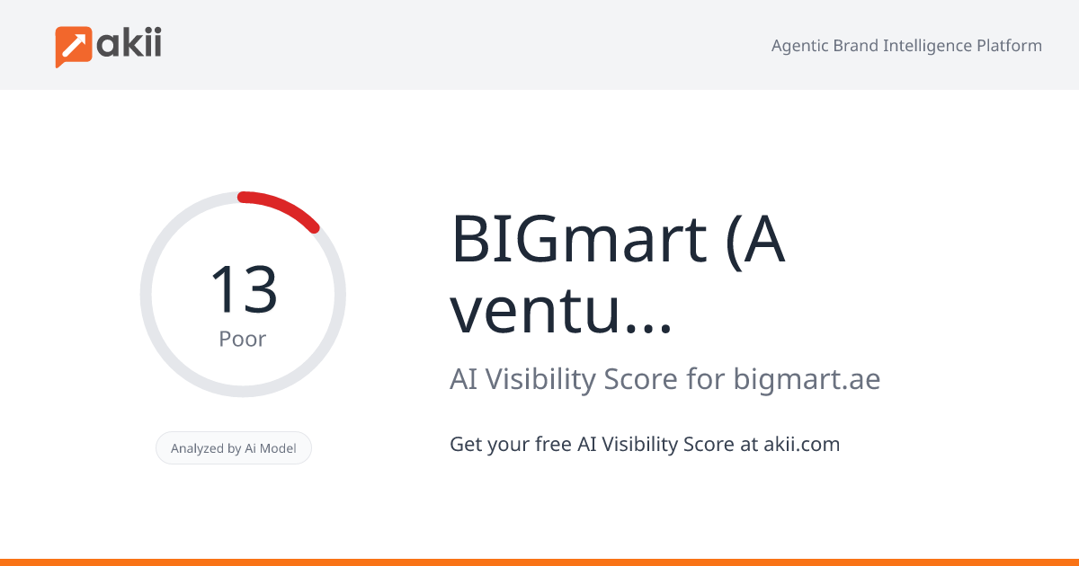 BIGmart- (A venture of BIGmart Holdings) AI Visibility Score
