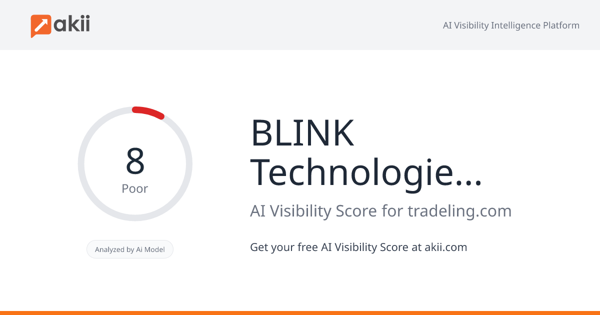 BLINK Technologies FZCO AI Visibility Score