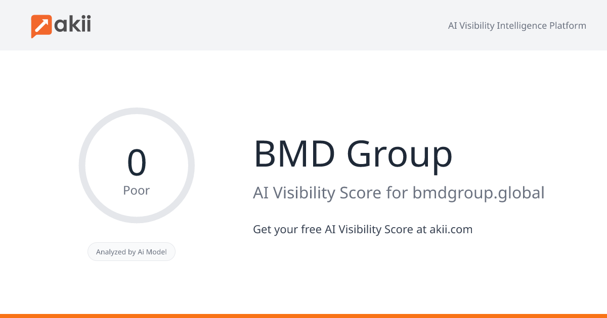 BMD Group AI Visibility Score