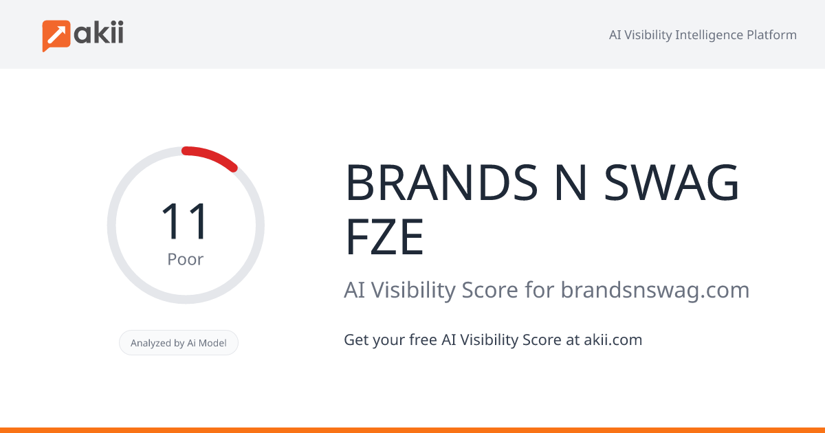 BRANDS N SWAG FZE AI Visibility Score