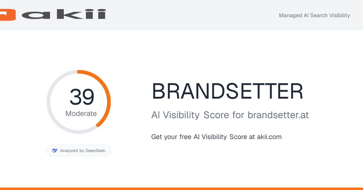 BRANDSETTER AI Visibility Score preview