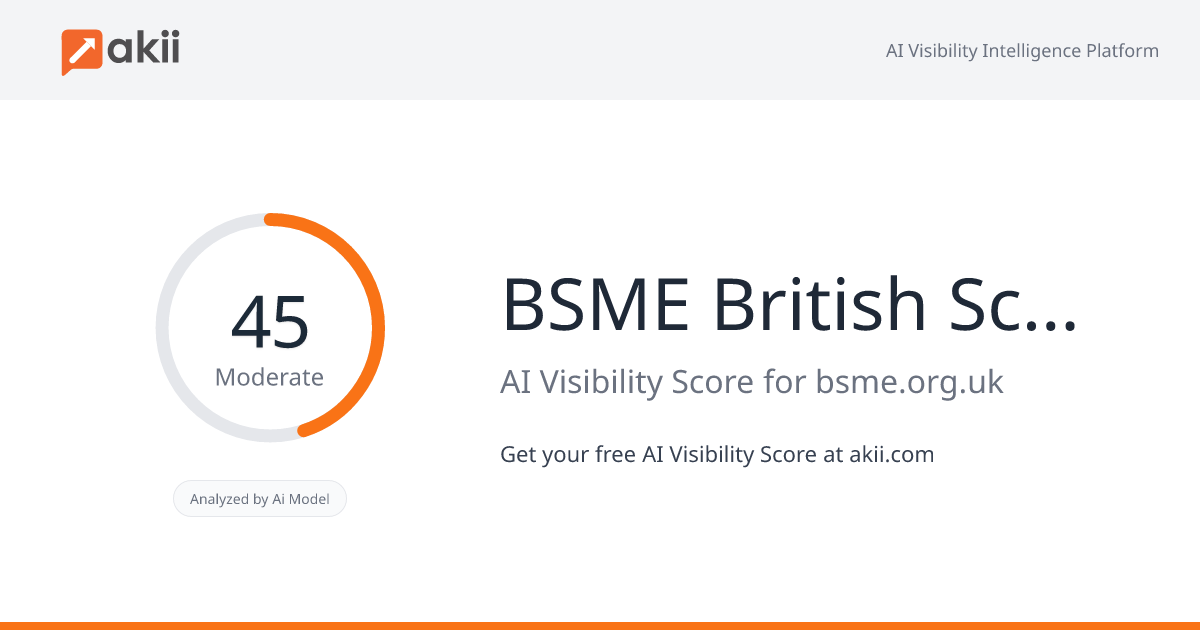BSME - British Schools in the Middle East AI Visibility Score