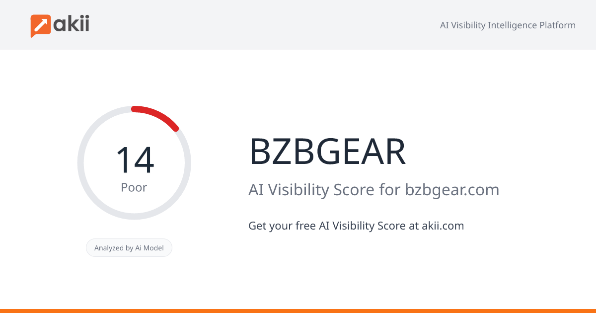 BZBGEAR AI Visibility Score