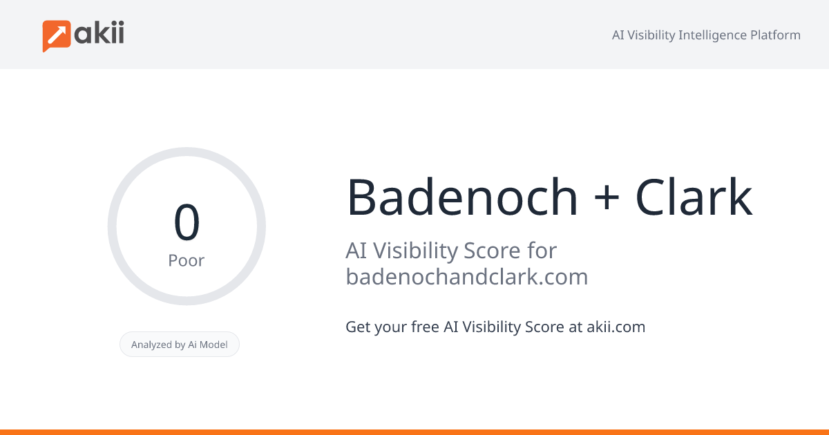 Badenoch + Clark AI Visibility Score