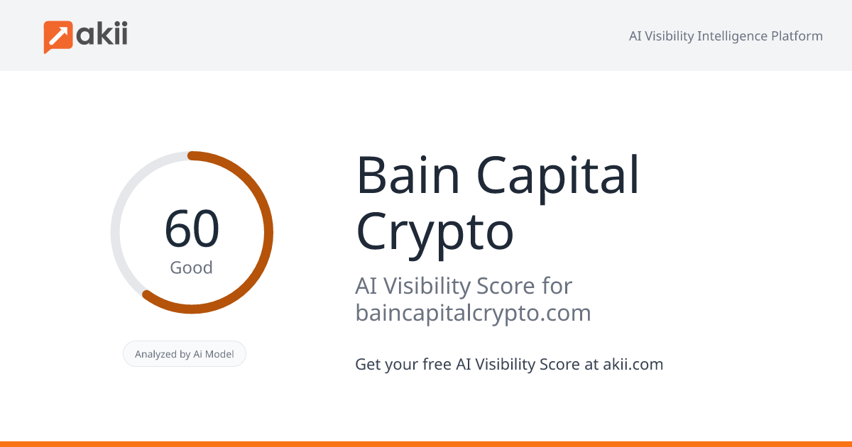Bain Capital Crypto AI Visibility Score