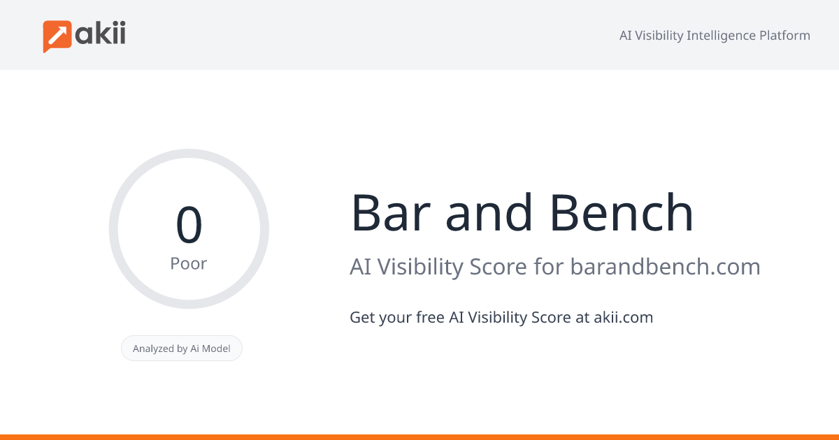 Bar and Bench AI Visibility Score