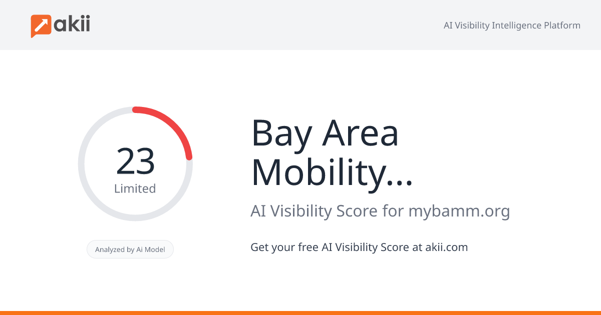 Bay Area Mobility Management AI Visibility Score