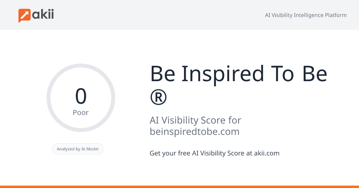 Be Inspired To Be ® AI Visibility Score