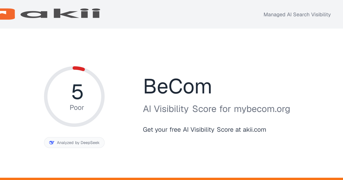 BeCom' AI Visibility Score preview