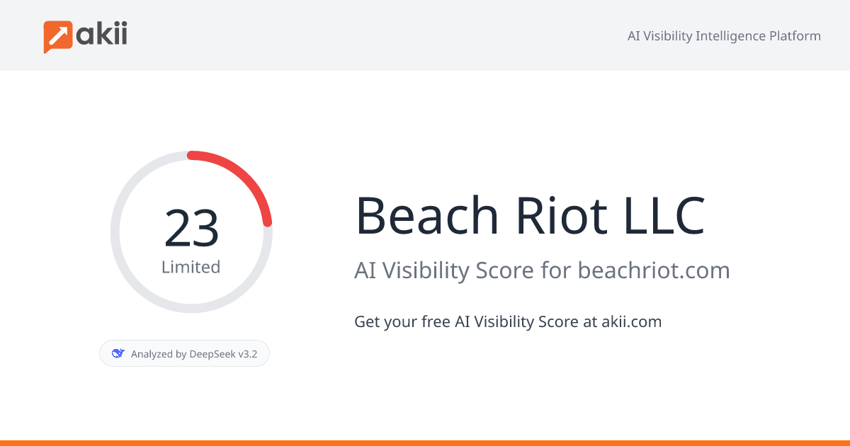 Beach Riot LLC AI Visibility Score