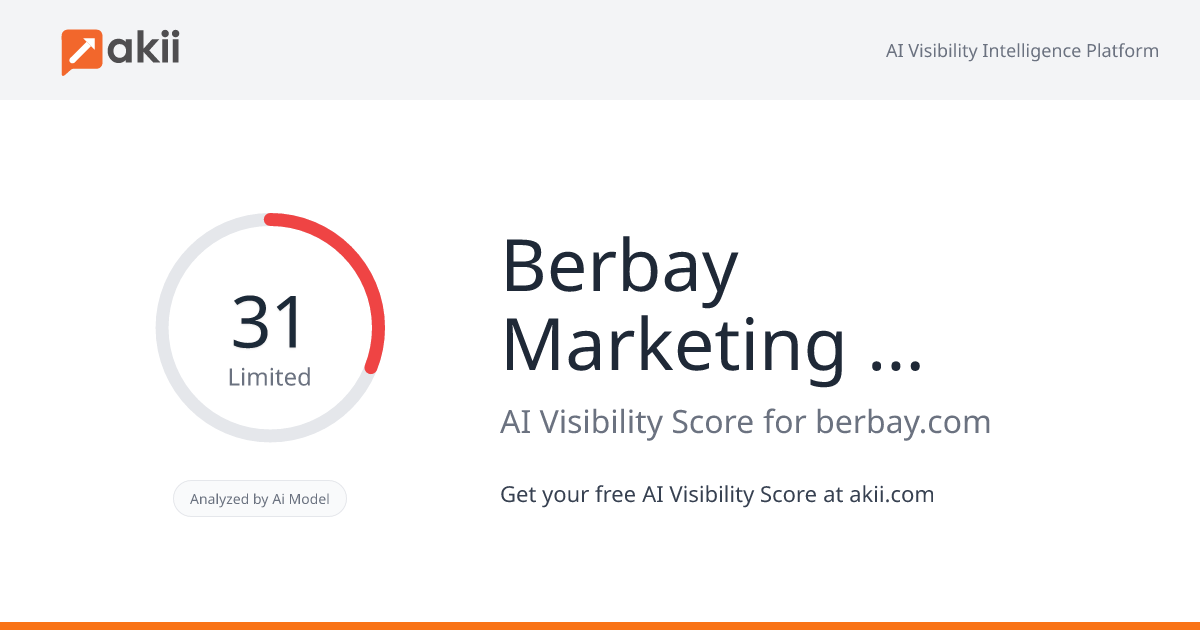 Berbay Marketing & Public Relations AI Visibility Score