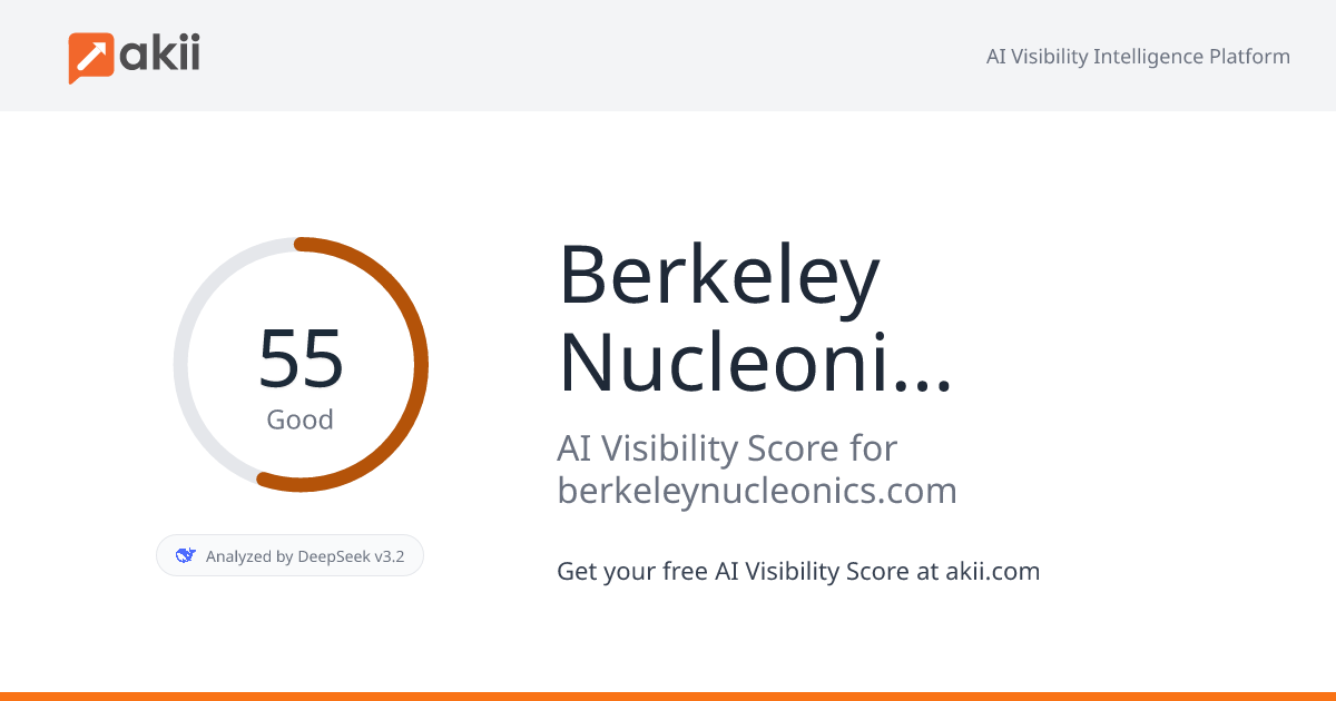 Berkeley Nucleonics Corporation AI Visibility Score