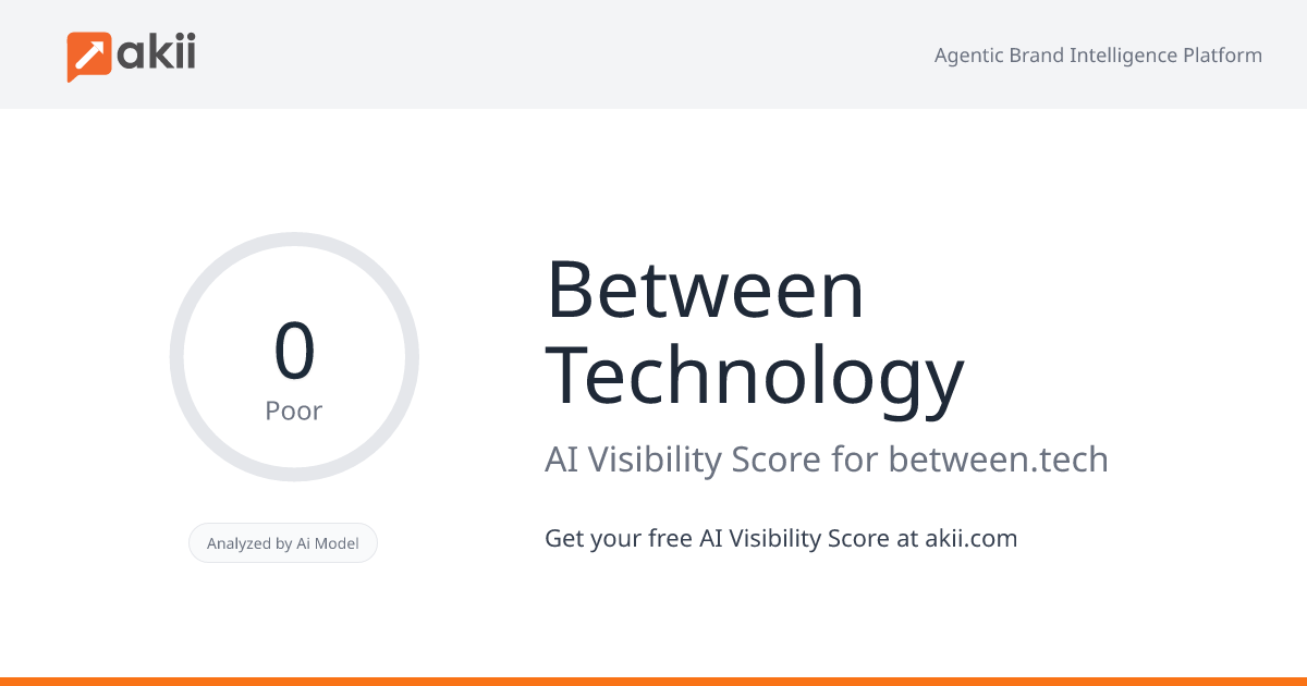 Between Technology AI Visibility Score