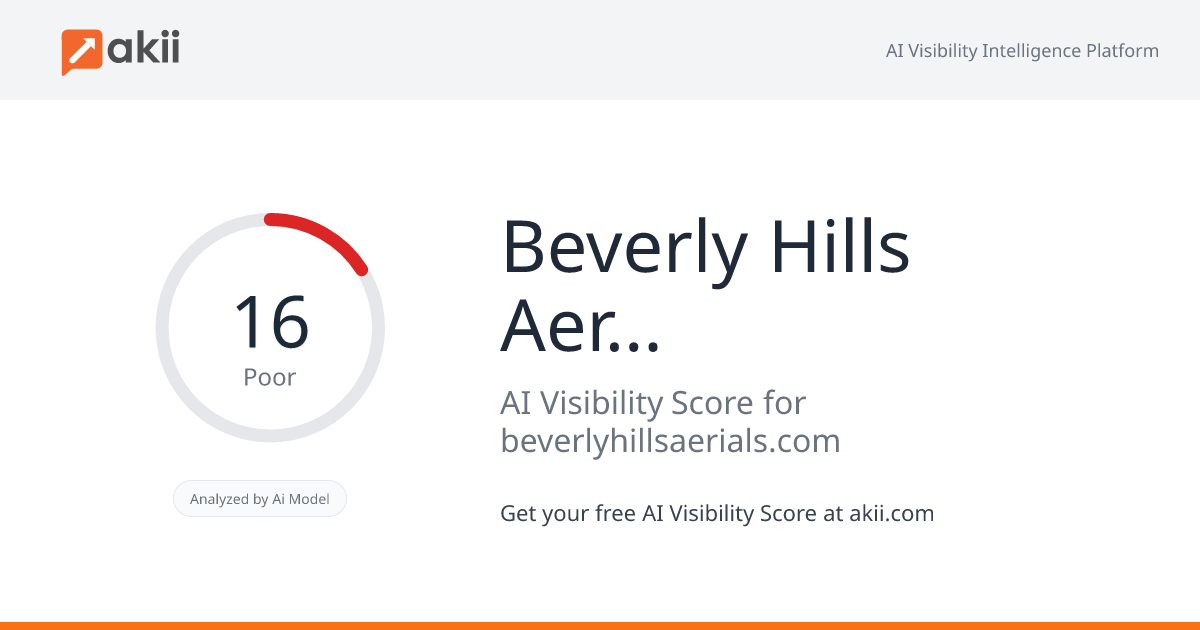 Beverly Hills Aerials AI Visibility Score