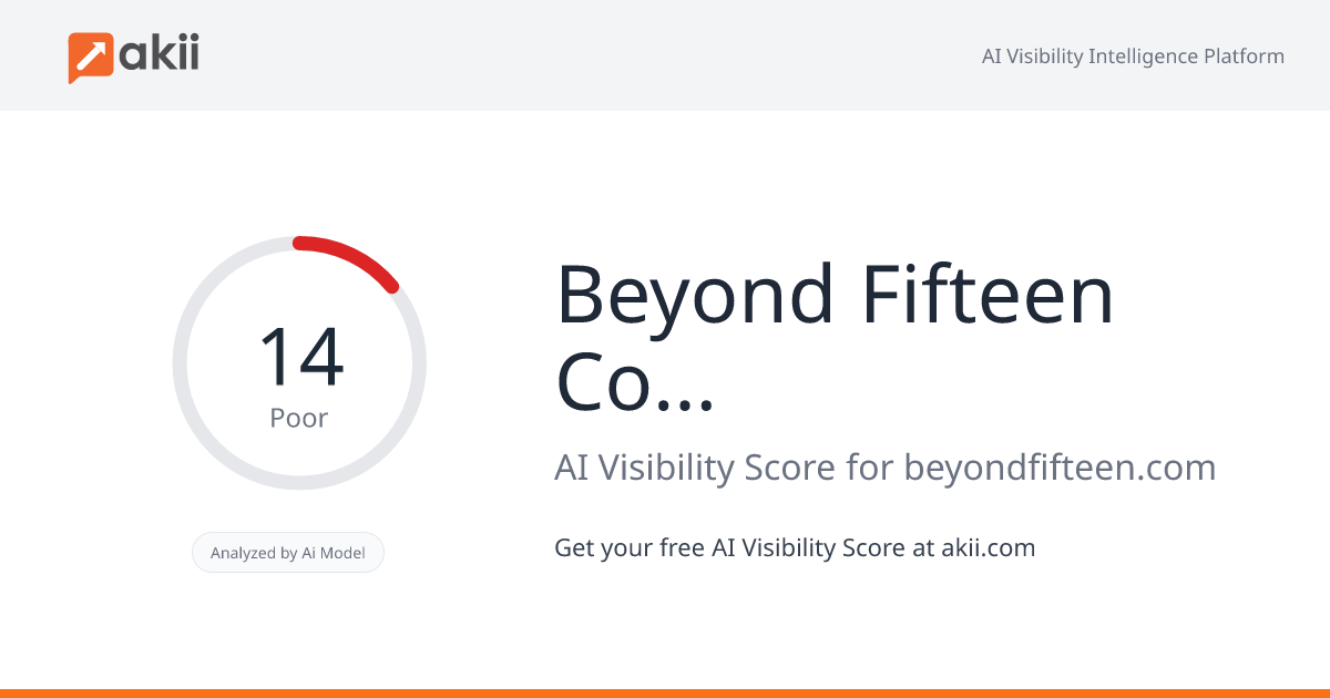 Beyond Fifteen Communications Inc. AI Visibility Score