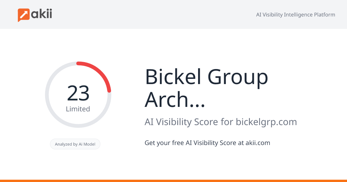 Bickel Group Architecture AI Visibility Score
