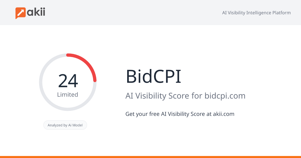 BidCPI AI Visibility Score