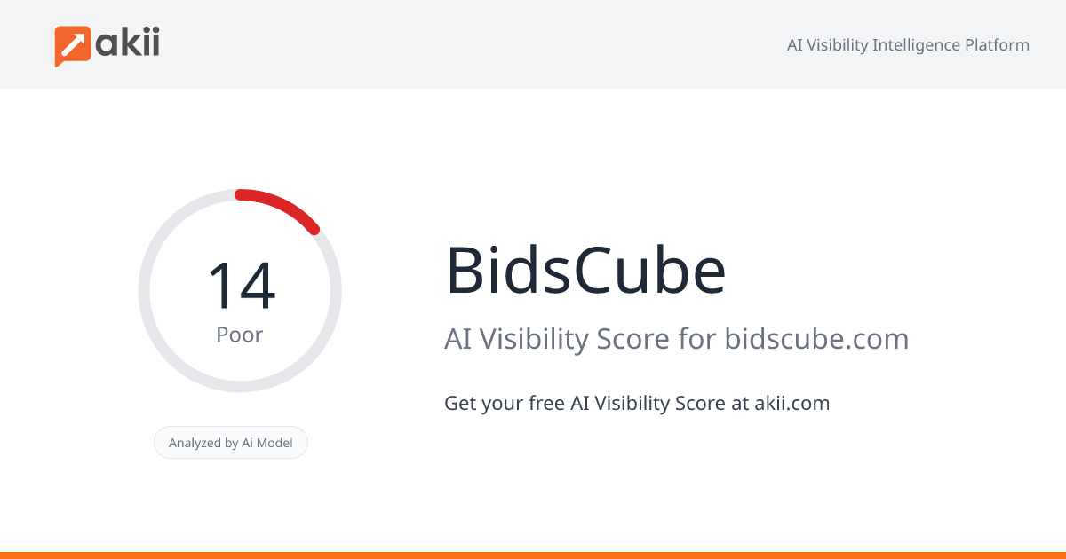 BidsCube AI Visibility Score