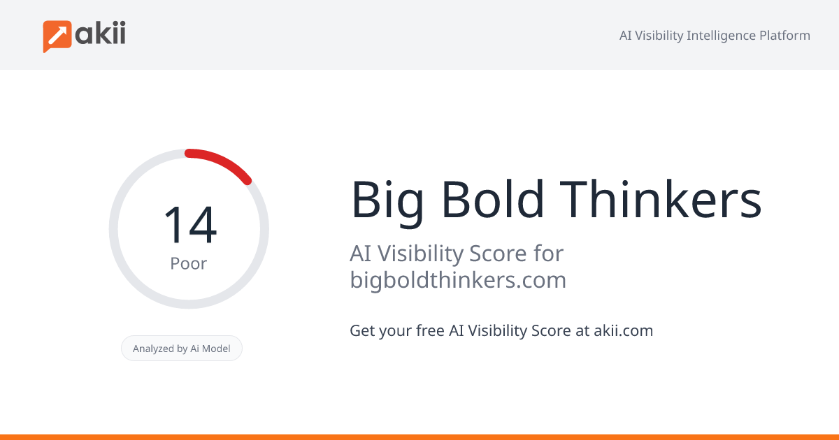 Big Bold Thinkers AI Visibility Score