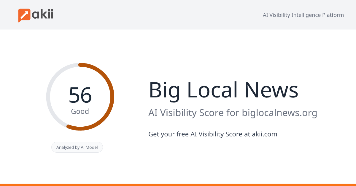 Big Local News AI Visibility Score