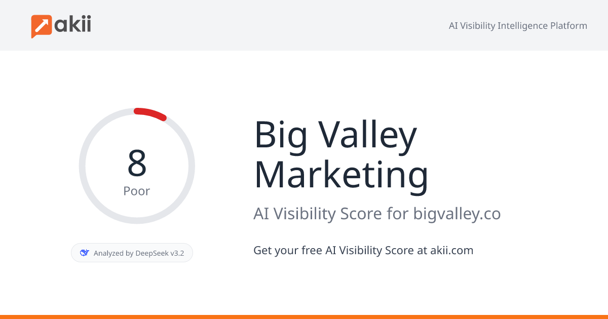 Big Valley Marketing AI Visibility Score