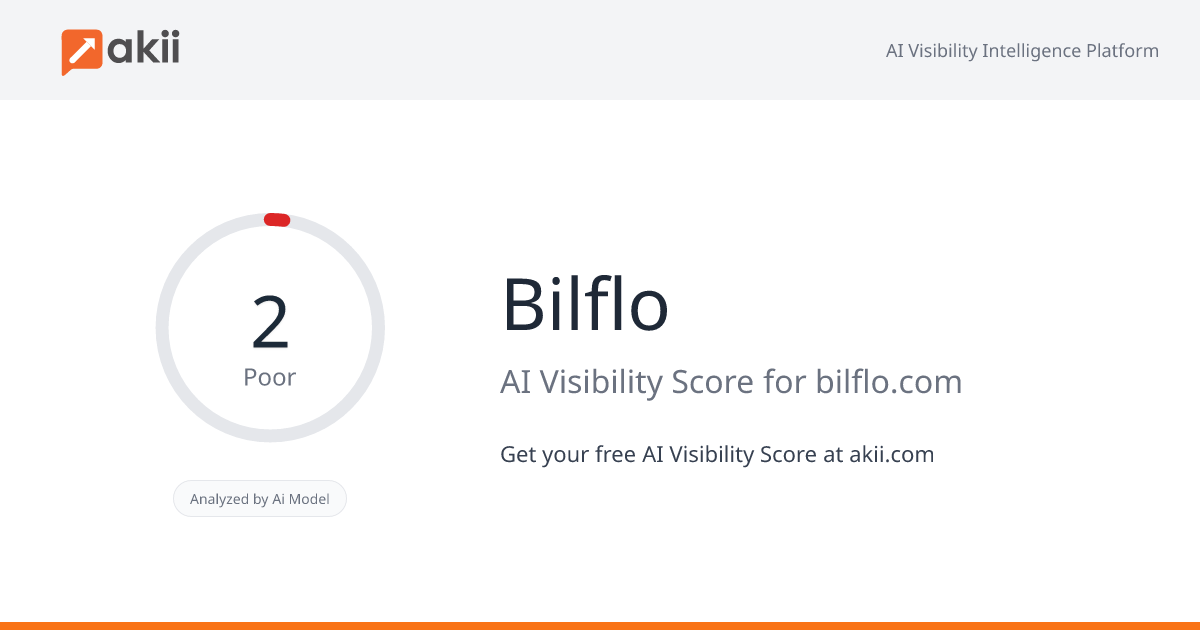 Bilflo AI Visibility Score