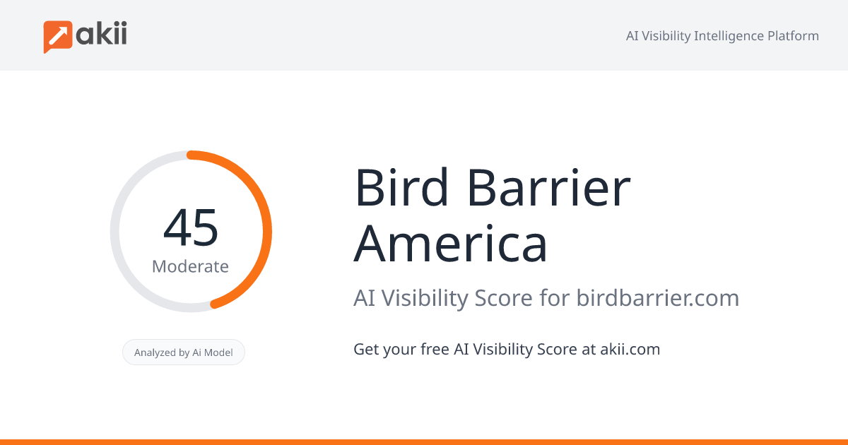 Bird Barrier America AI Visibility Score