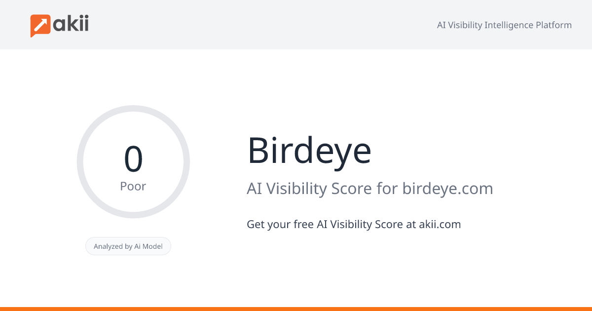 Birdeye AI Visibility Score