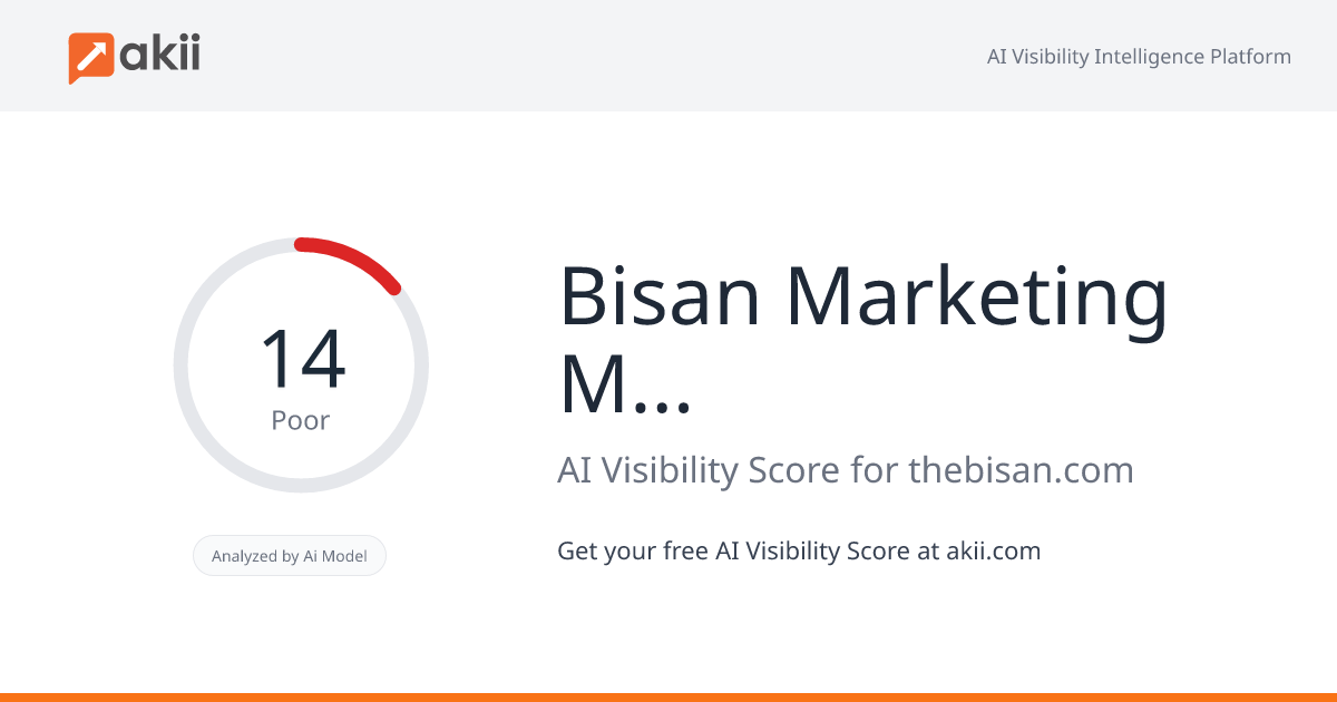Bisan Marketing Management Co AI Visibility Score