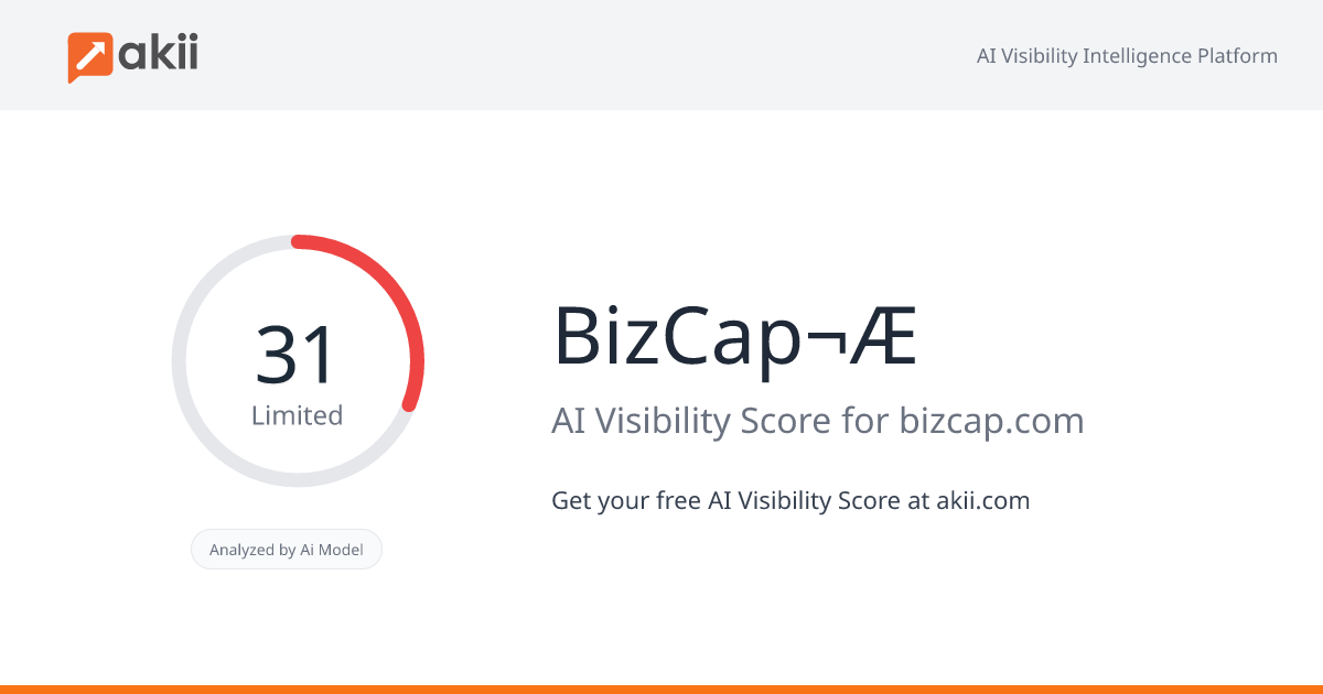 BizCap¬Æ AI Visibility Score