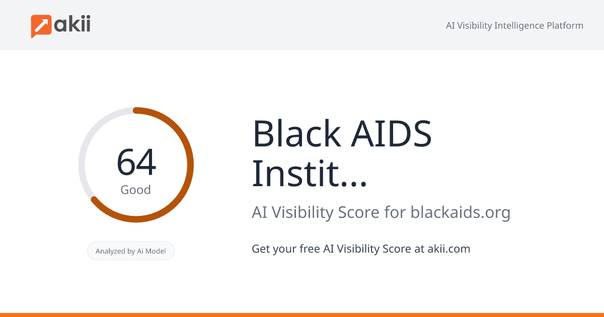 Black AIDS Institute (BAI) AI Visibility Score