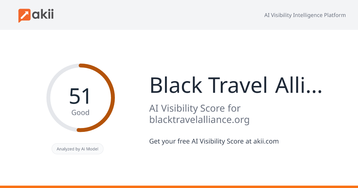 Black Travel Alliance AI Visibility Score