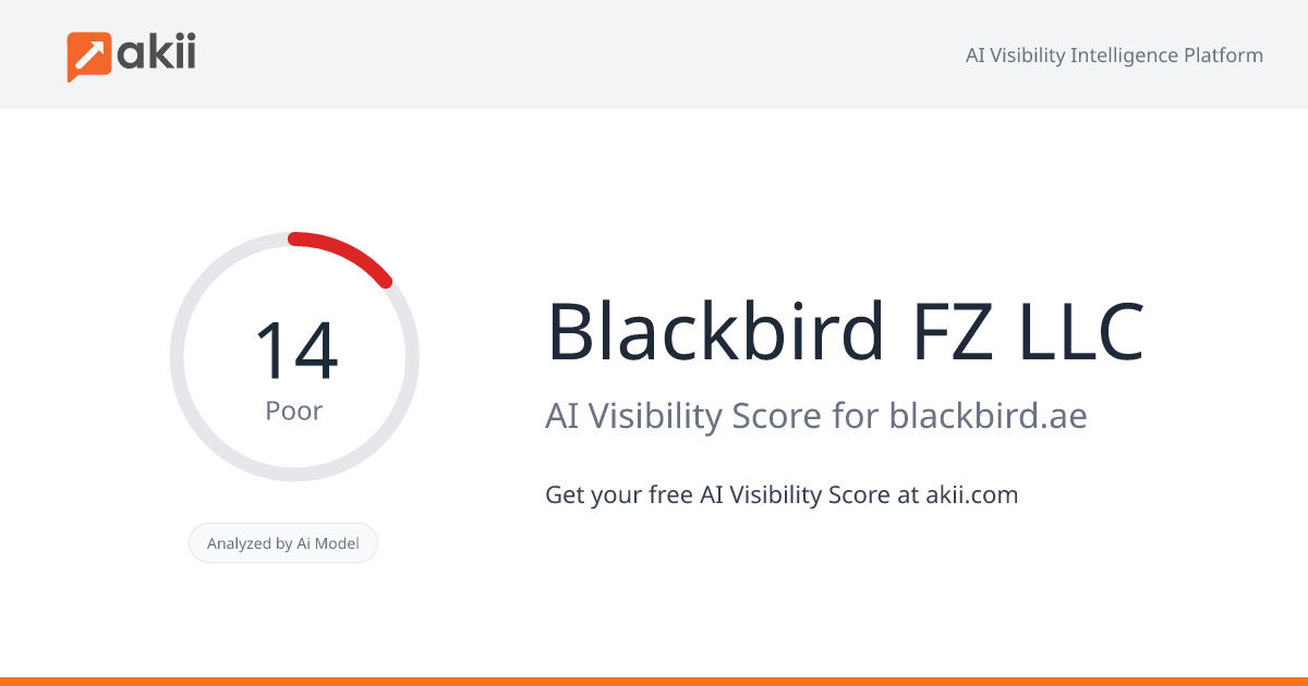 Blackbird FZ-LLC AI Visibility Score