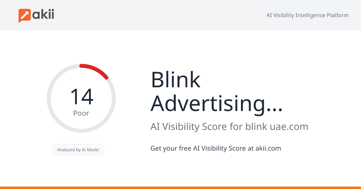Blink Advertising & Publishing AI Visibility Score