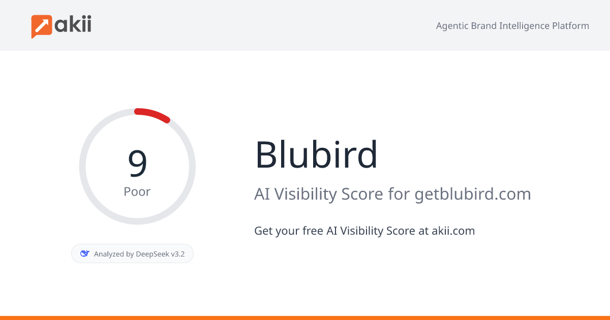 Blubird AI Visibility Score