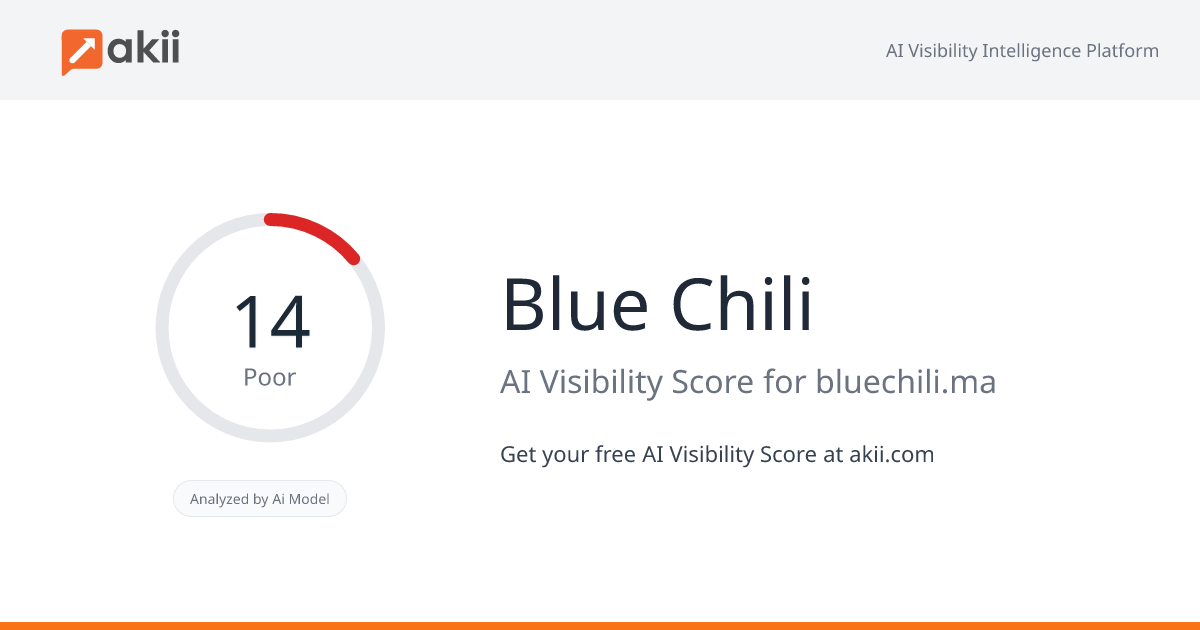 Blue Chili AI Visibility Score