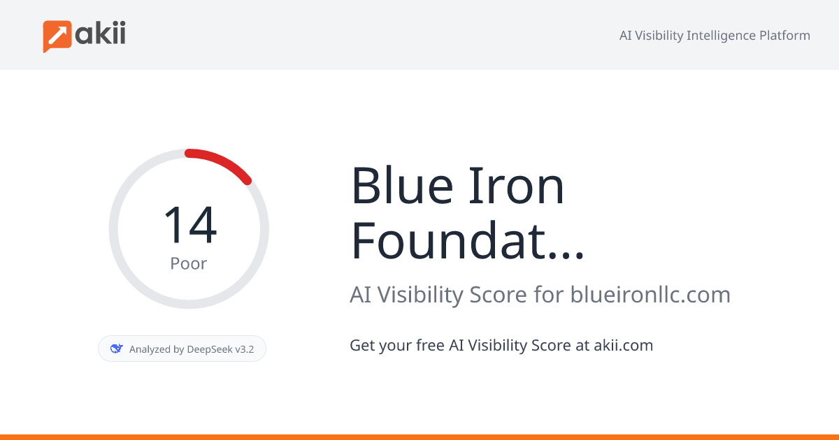 Blue Iron Foundations & Shoring AI Visibility Score